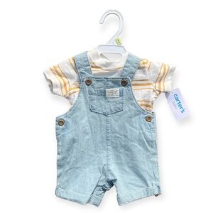 NEW with tags- Carters- 3 Month- Baby Boy 2 overall piece set